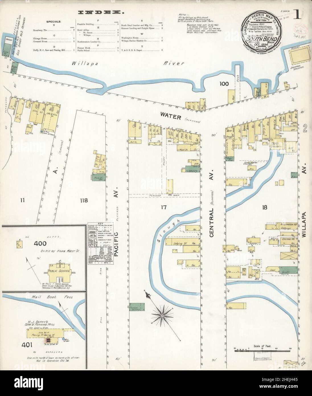 Map of south bend washington hires stock photography and images Alamy