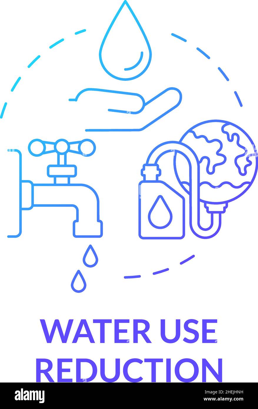 Reduction of water usage Stock Vector Images Alamy