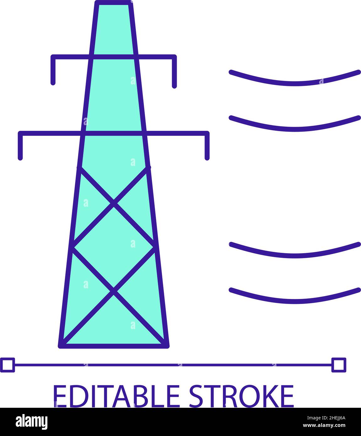 Adeptness of transmission lines RGB color icon Stock Vector Image & Art