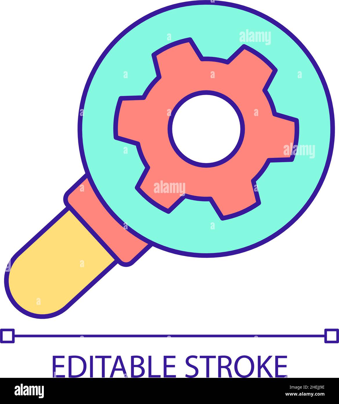Mechanism setting checkup RGB color icon Stock Vector Image & Art - Alamy