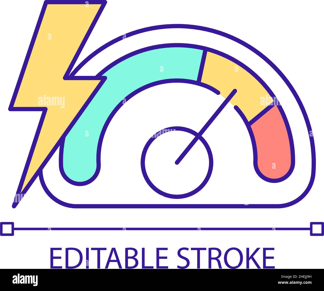 Electric energy load balance RGB color icon Stock Vector Image & Art