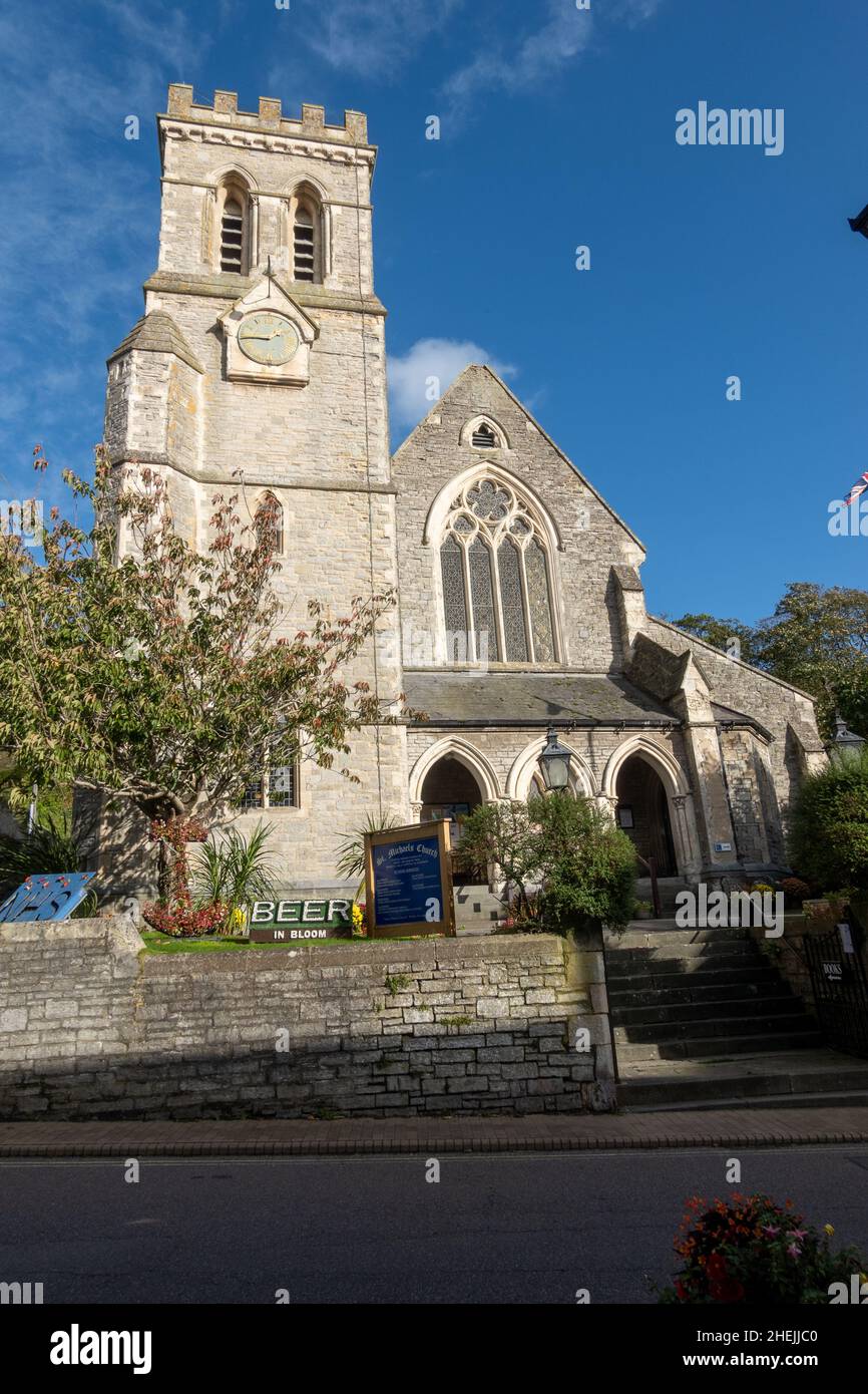 St Michael's Church, Beer Village, Devon Stock Photo Alamy