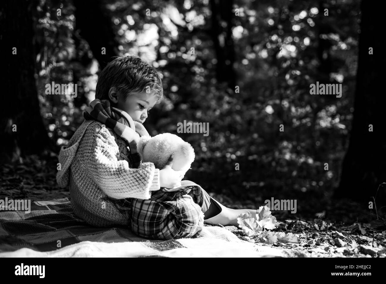 Childhood friendship and first memories. Camping with kids Stock Photo ...