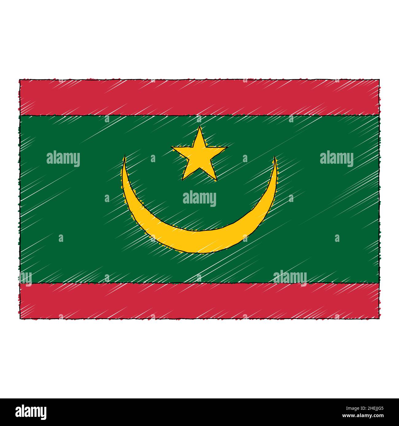 Tee-shirt drapeau mauritanie