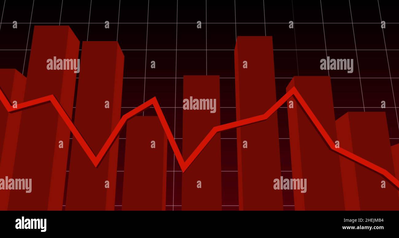 Statistics Graphics Red Image red lines statistics hi-res stock photography and images - Alamy