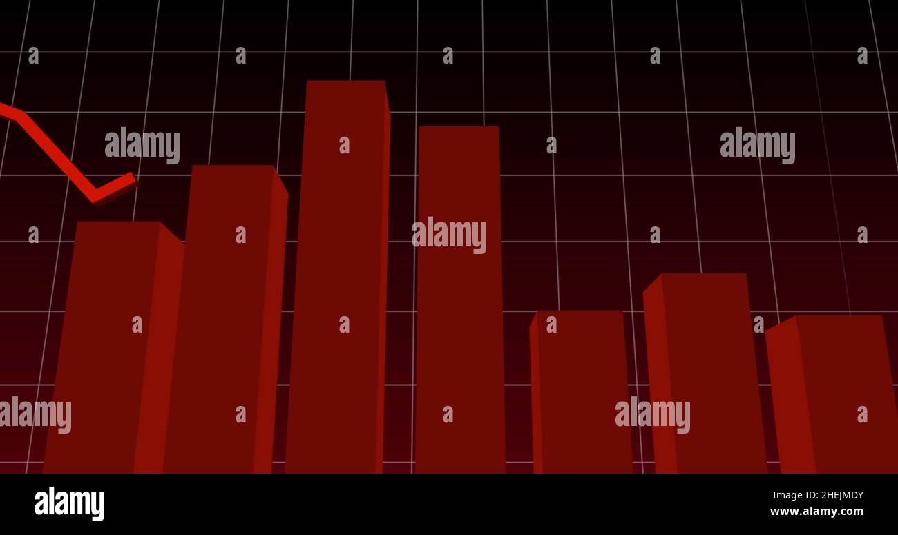Statistics Graphics Red Image red lines statistics hi-res stock photography and images - Alamy