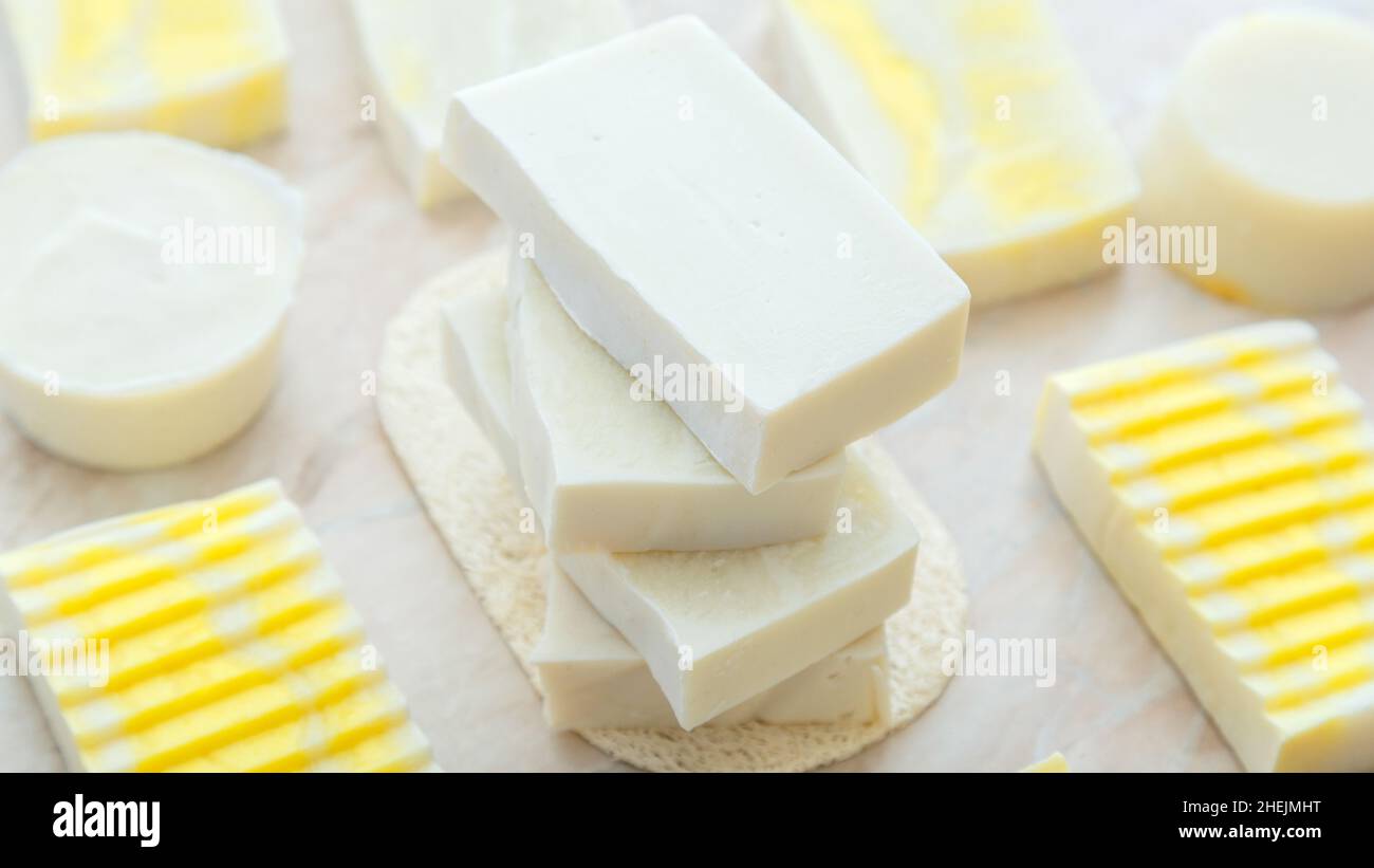 Colorful organic handmade soap hi-res stock photography and images - Alamy