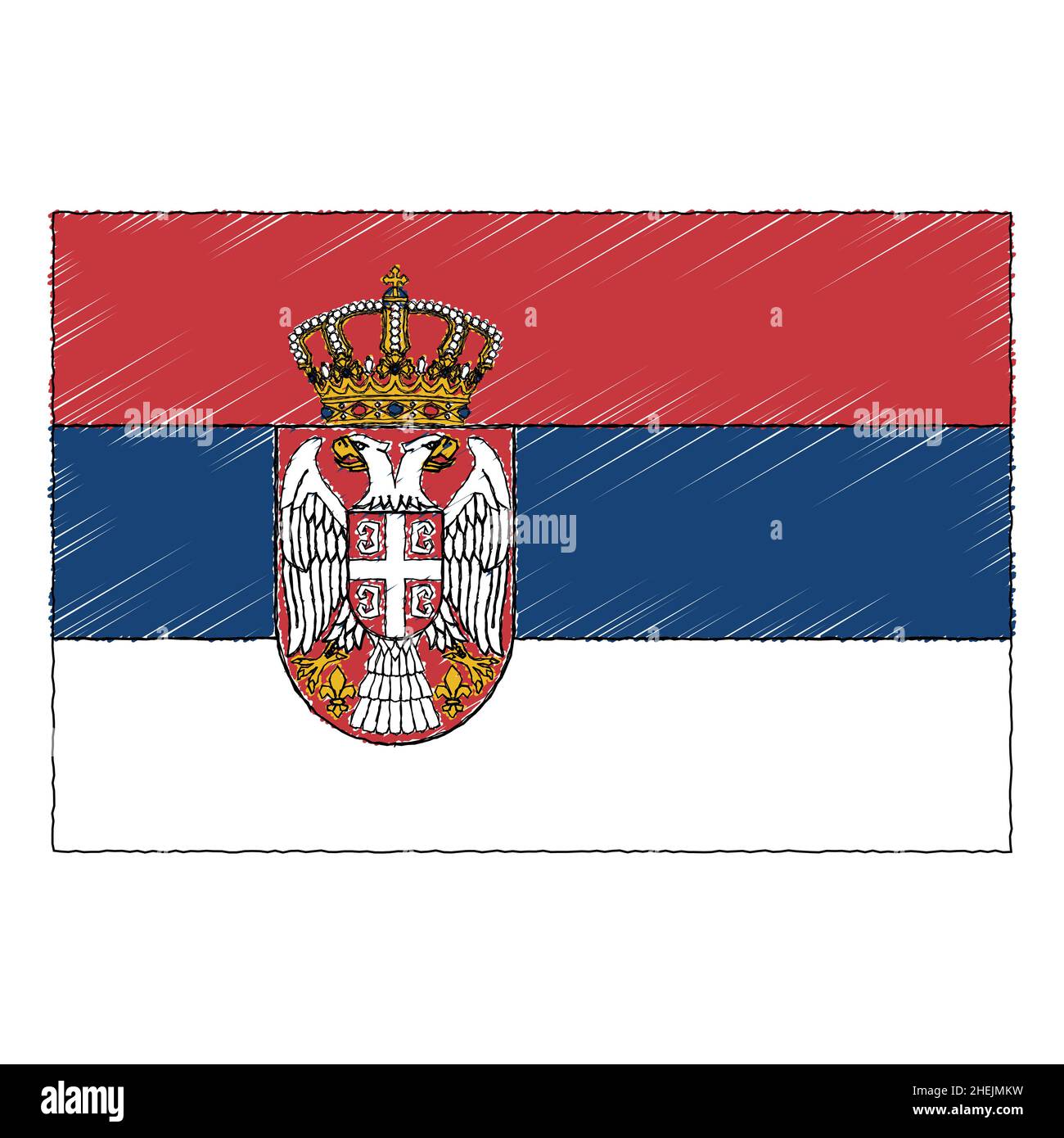Флаг Сербии Раскраски