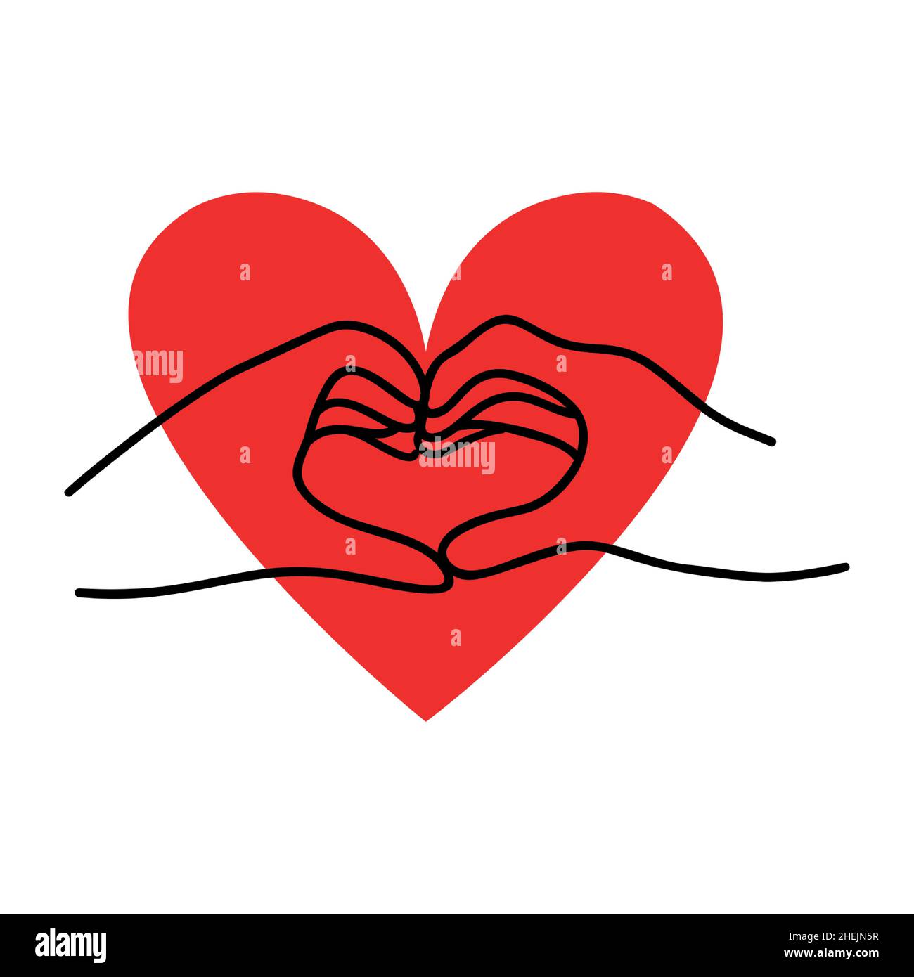 Valentine couple making shape heart Stock Vector Images - Alamy