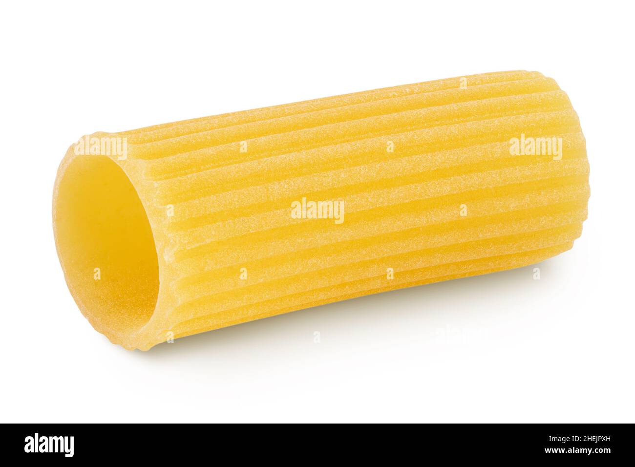 Smooth Rigatoni Without Ridges raw italian Rigatoni pasta isolated on white background with clipping ...