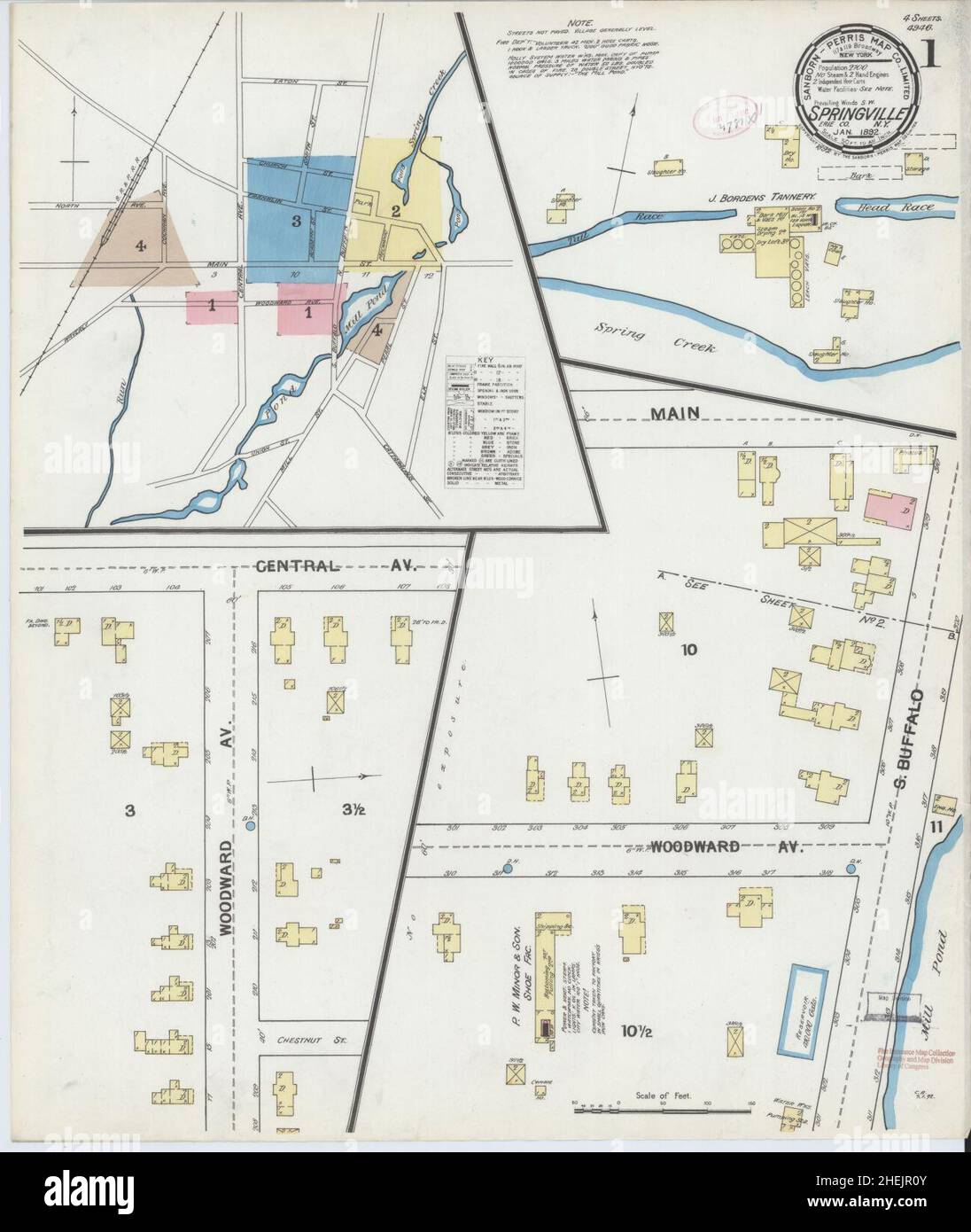 Springville new york map hires stock photography and images Alamy