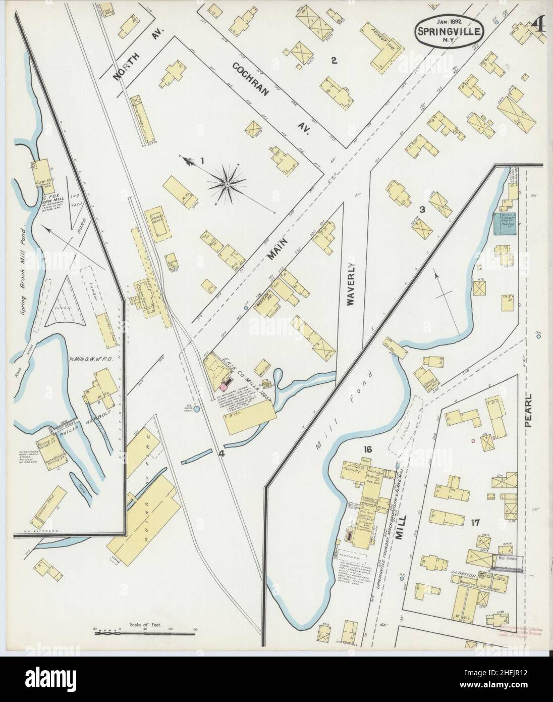 Springville new york map hires stock photography and images Alamy
