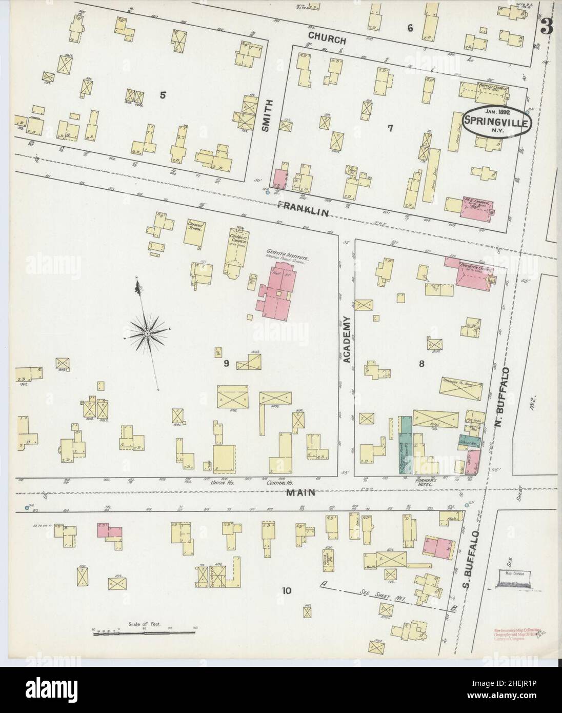 Springville new york map hires stock photography and images Alamy