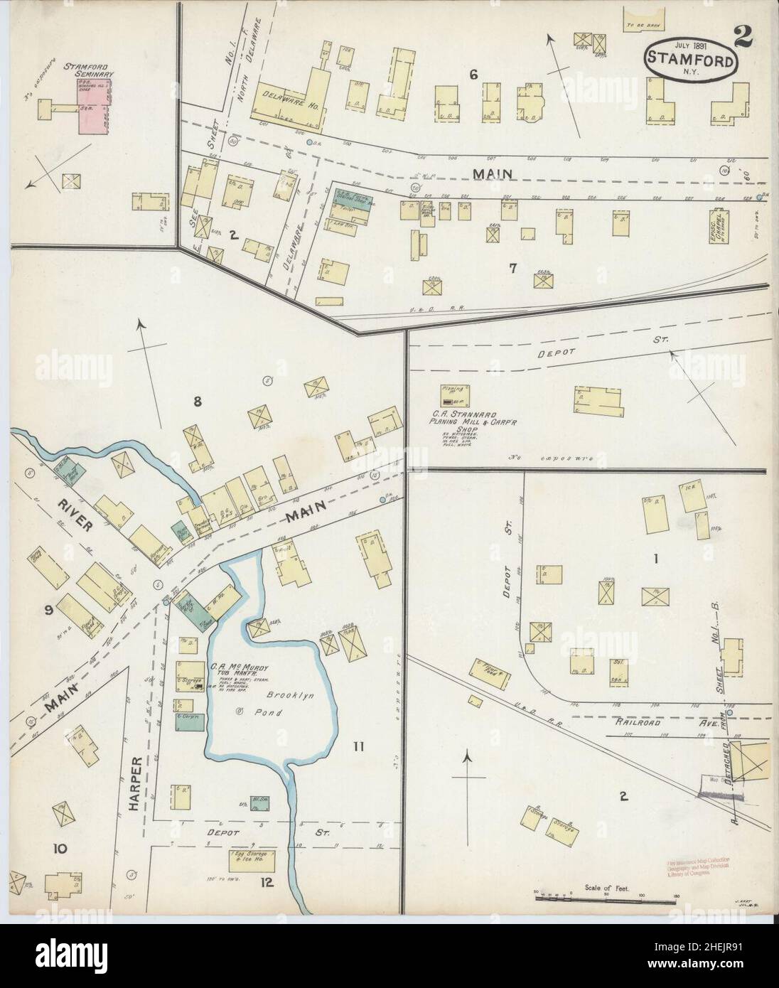 Map of stamford new york hires stock photography and images Alamy