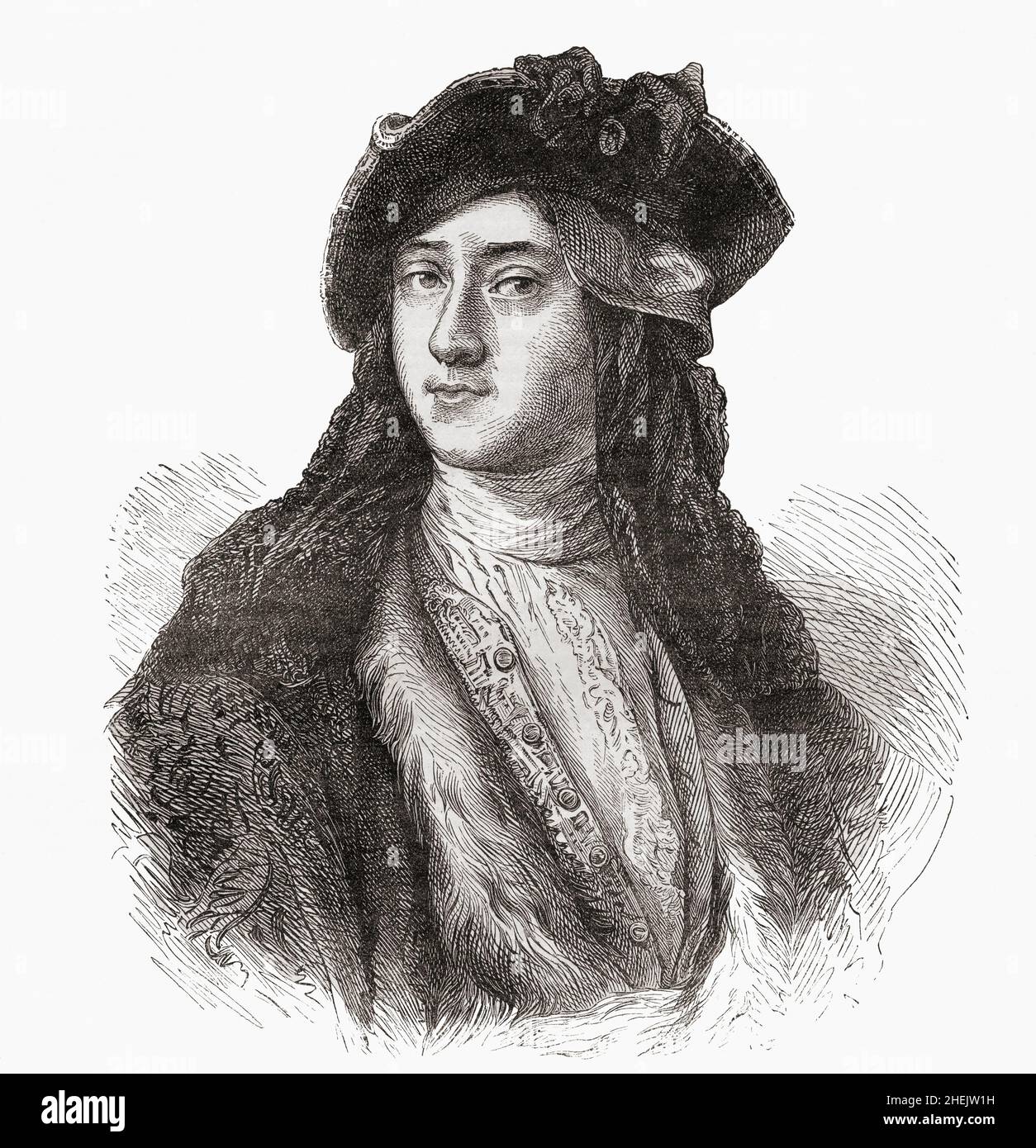 Horatio Walpole, 4th Earl of Orford, 1717 – 1797, aka Horace Walpole.  English writer, art historian, man of letters, antiquarian and Whig politician.  From Cassell's Illustrated History of England, published c.1890. Stock Photo