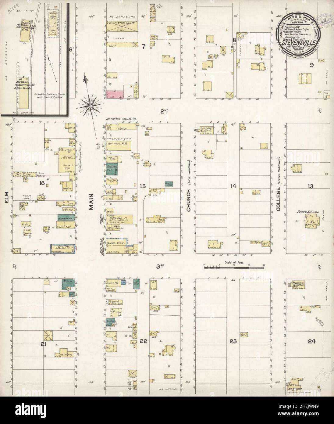 Map of stevensville montana hires stock photography and images Alamy