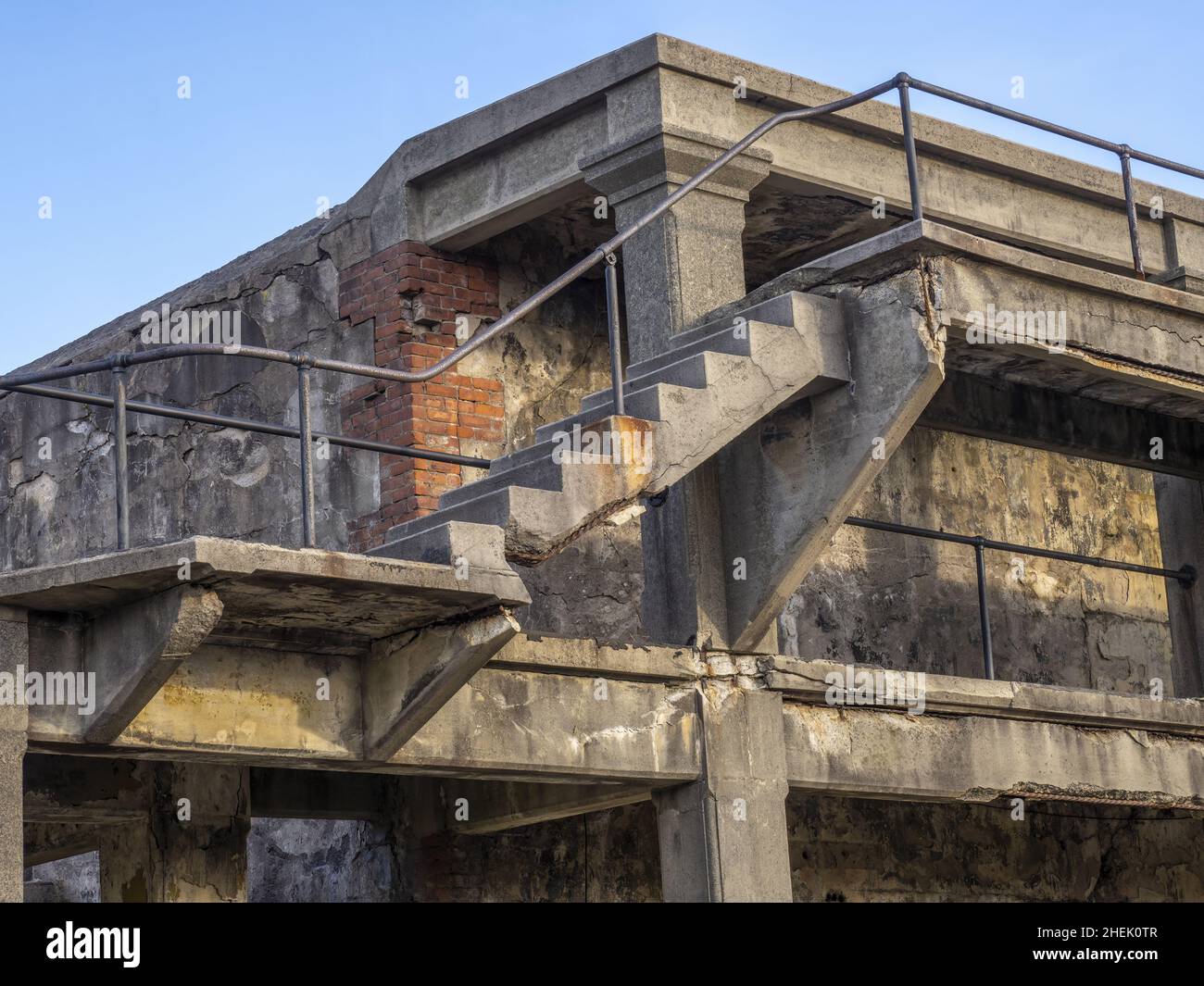 Fort Hancock is a former United States Army fort at Sandy Hook, Gateway National Recreation Area, Middletown Township, New Jersey, USA Stock Photo