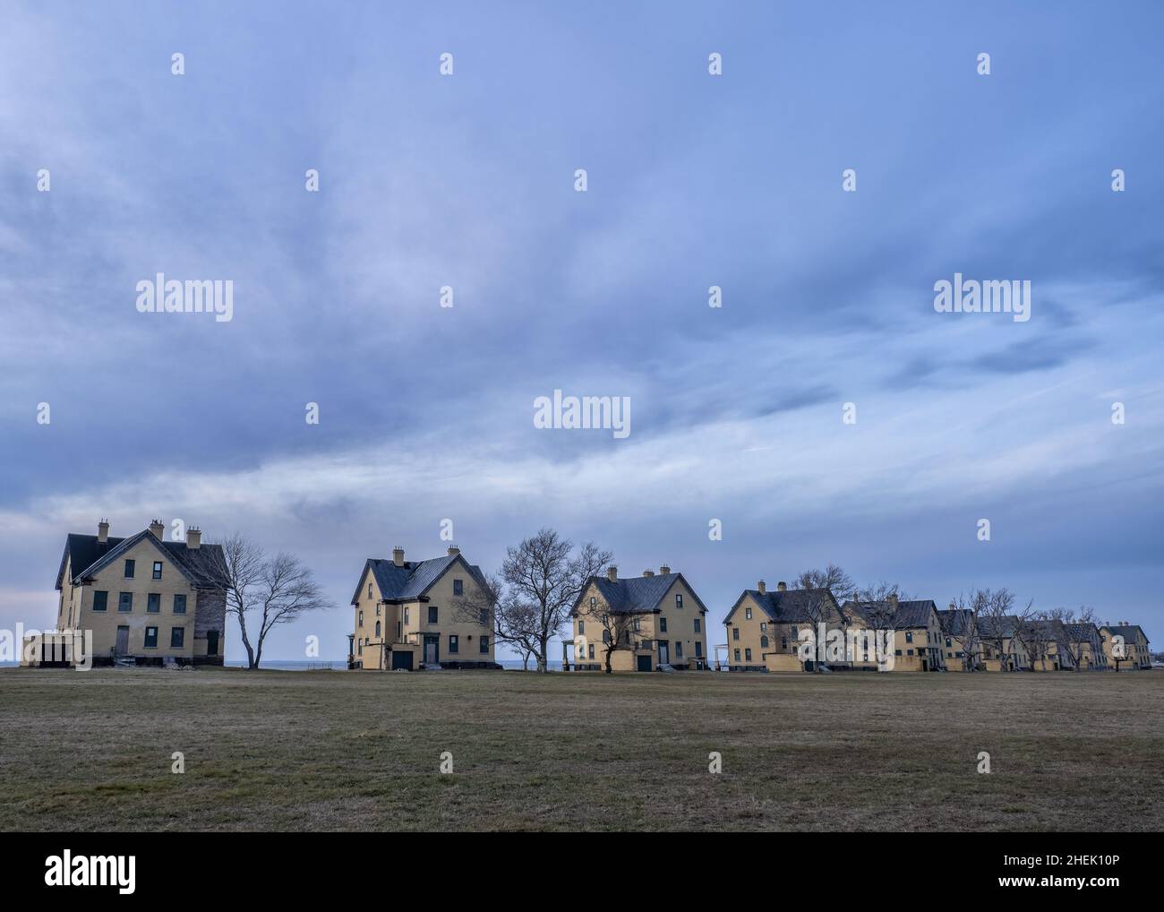 Officers Row at Fort Hancock, a former United States Army fort at Sandy