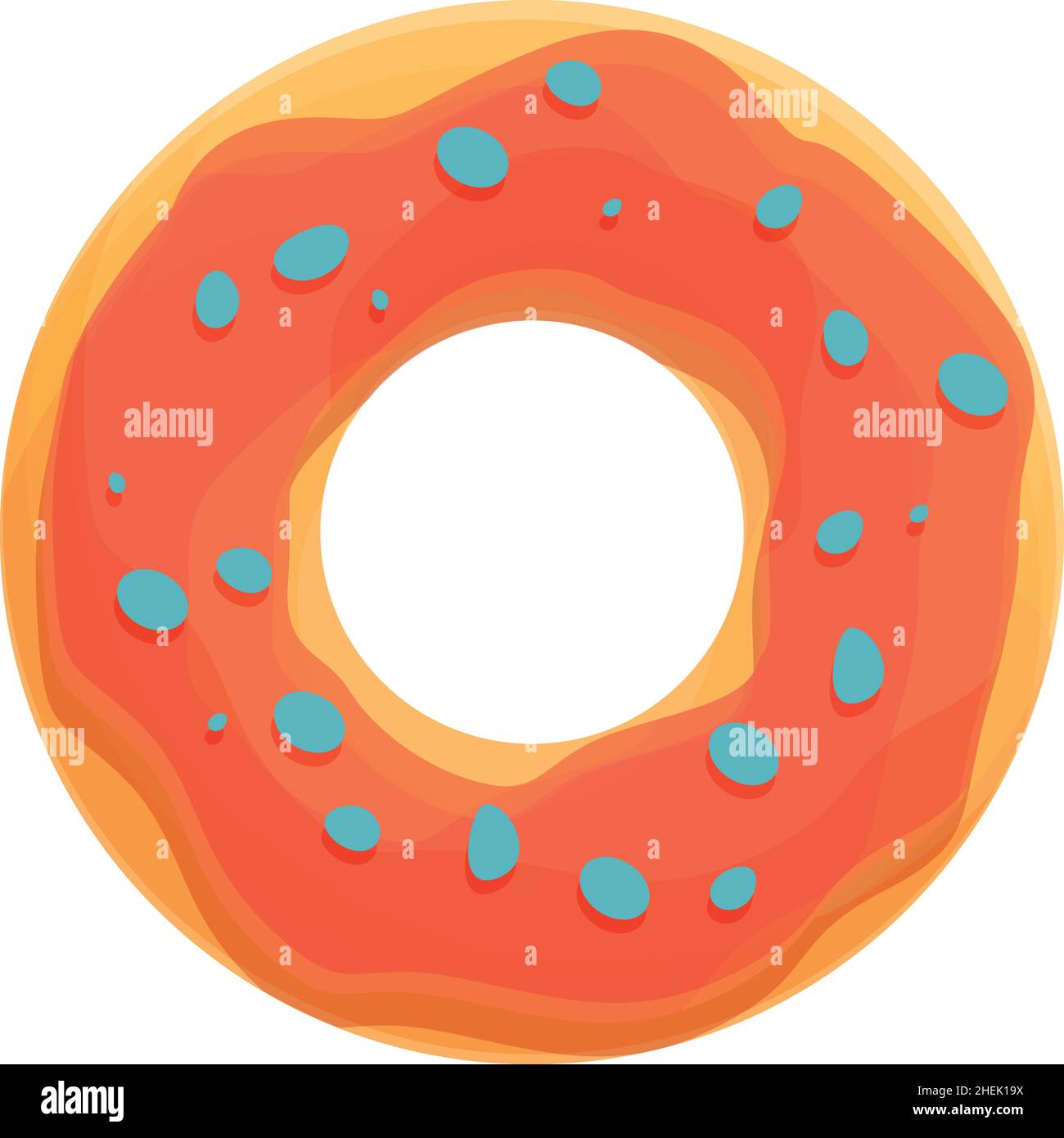 Sprinkle donut icon cartoon vector. Sugar food. Cream donut Stock ...