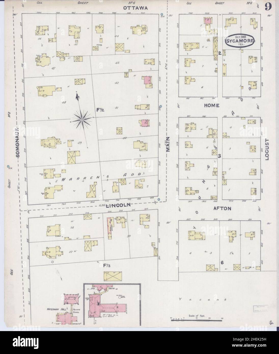 Sycamore illinois map hires stock photography and images Alamy