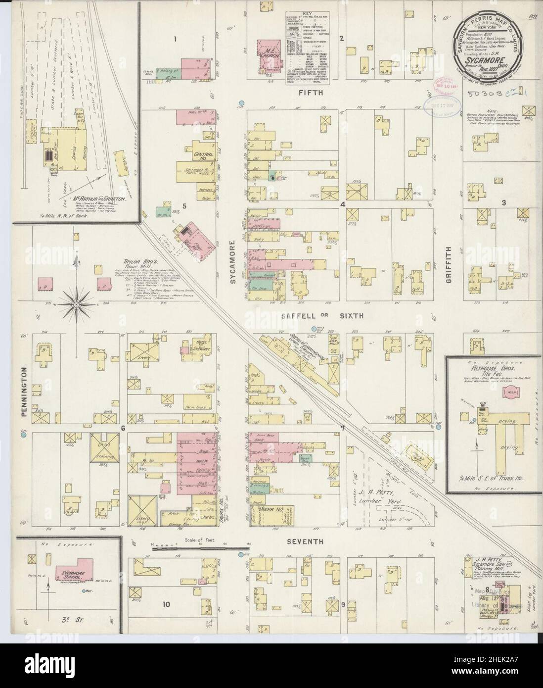 Map of sycamore hires stock photography and images Alamy