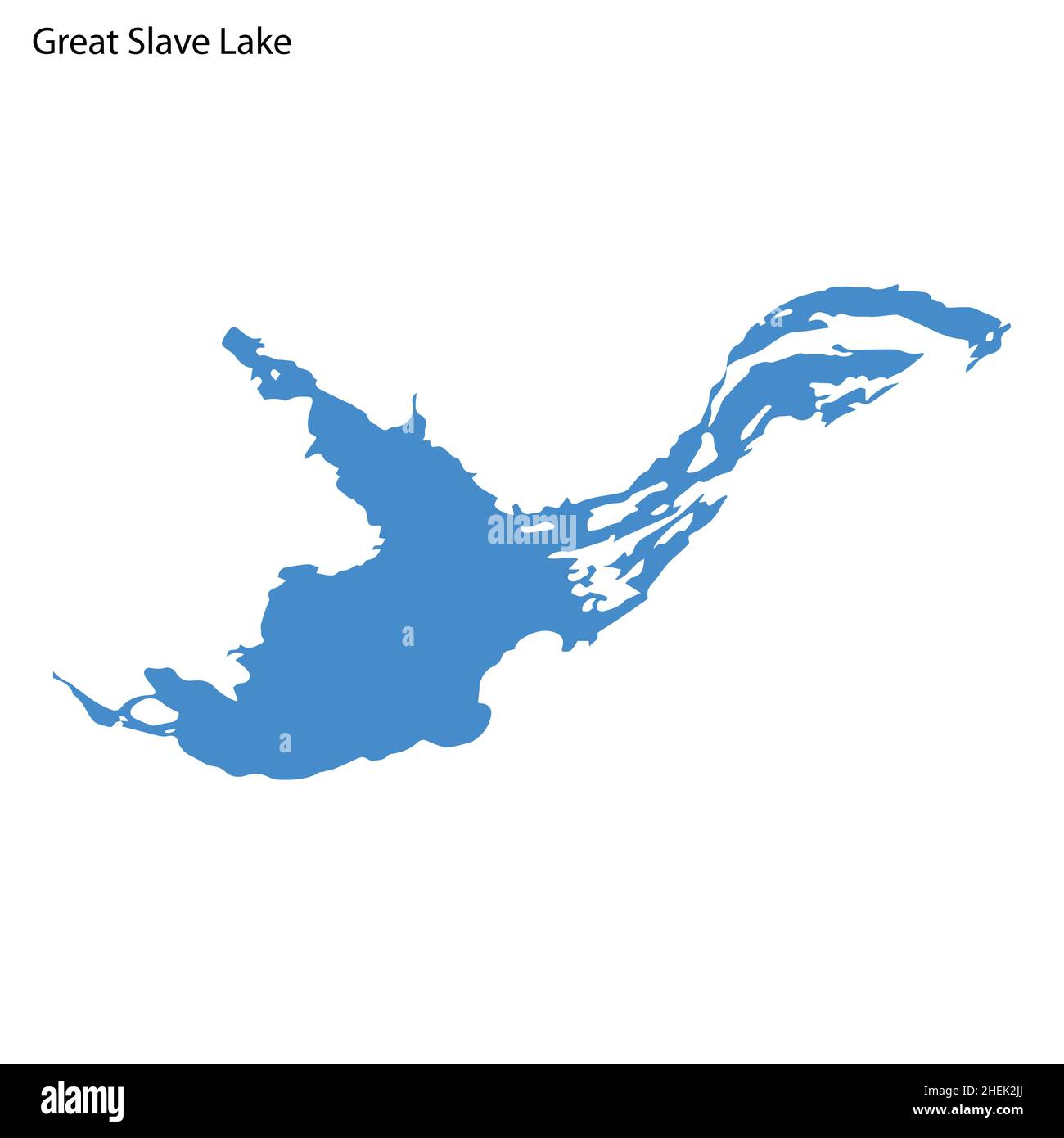 Great Slave Lake On Map Blue Outline Map Of Great Slave Lake Isolated Vector Siilhouette On White Background Stock Vector Image Art Alamy