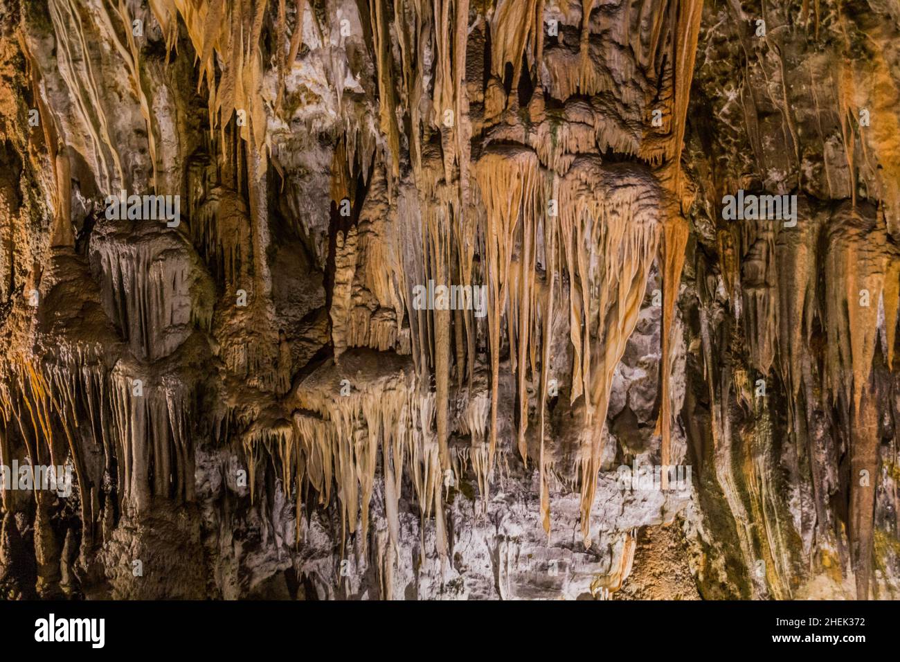 Rock formations of Postojna cave, Slovenia Stock Photo - Alamy