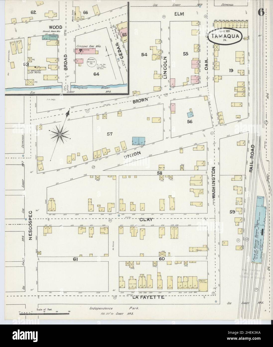 Sanborn Fire Insurance Map from Tamaqua, Schuylkill County
