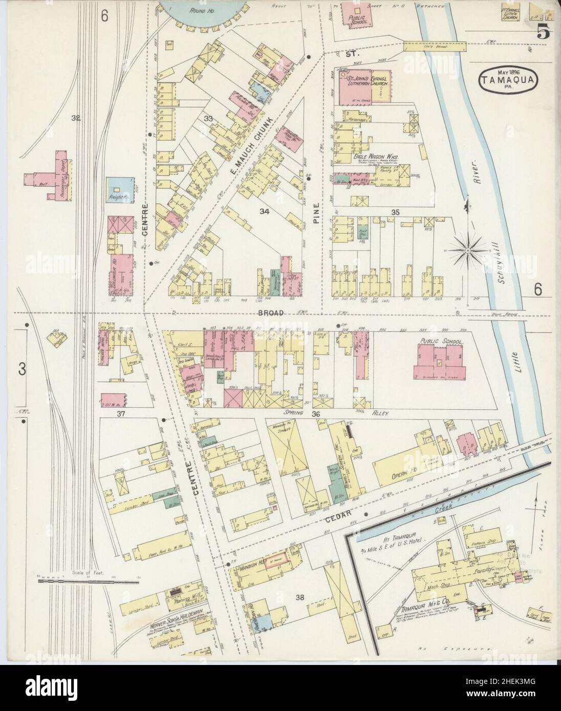 Sanborn Fire Insurance Map from Tamaqua, Schuylkill County
