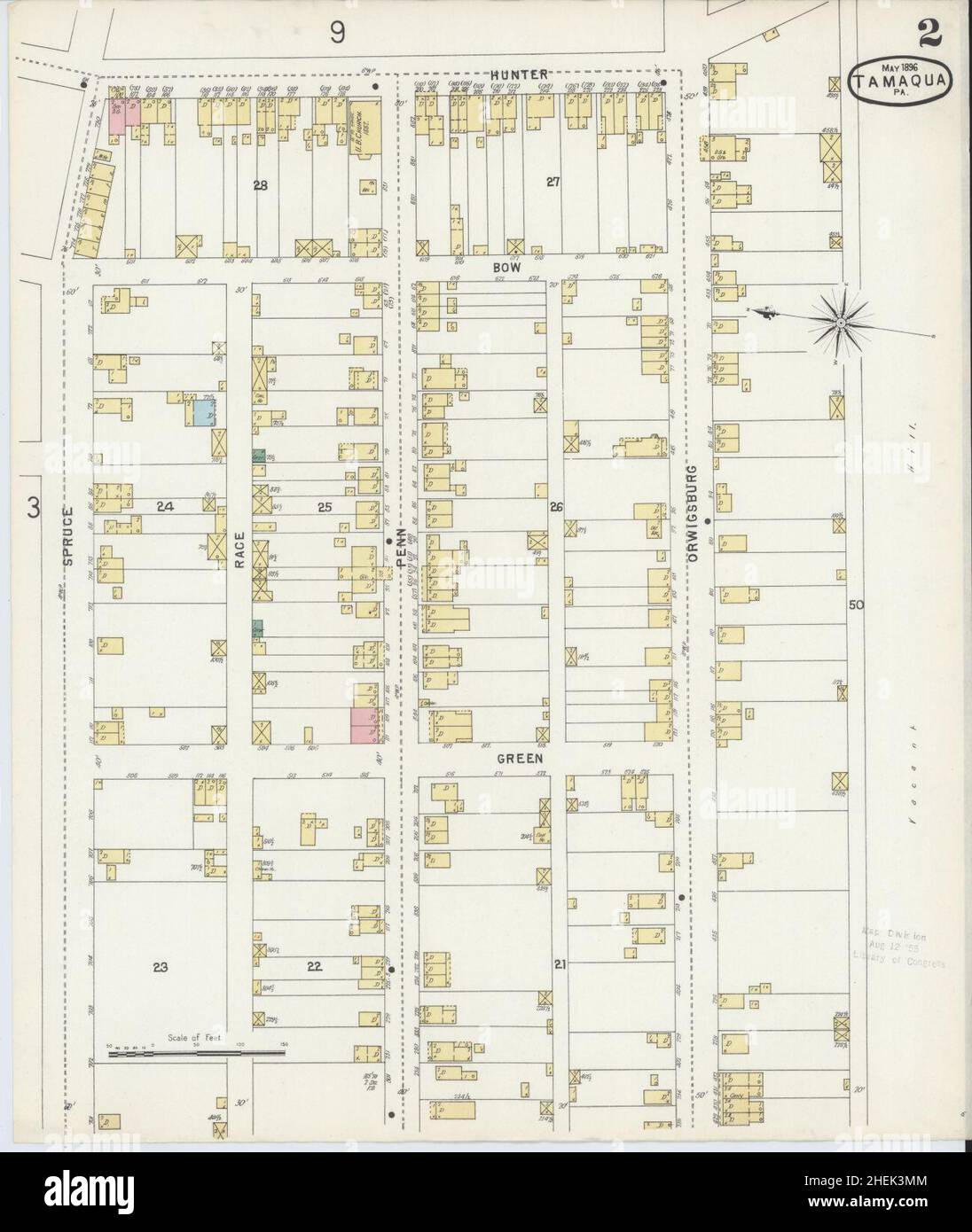 Sanborn Fire Insurance Map from Tamaqua, Schuylkill County