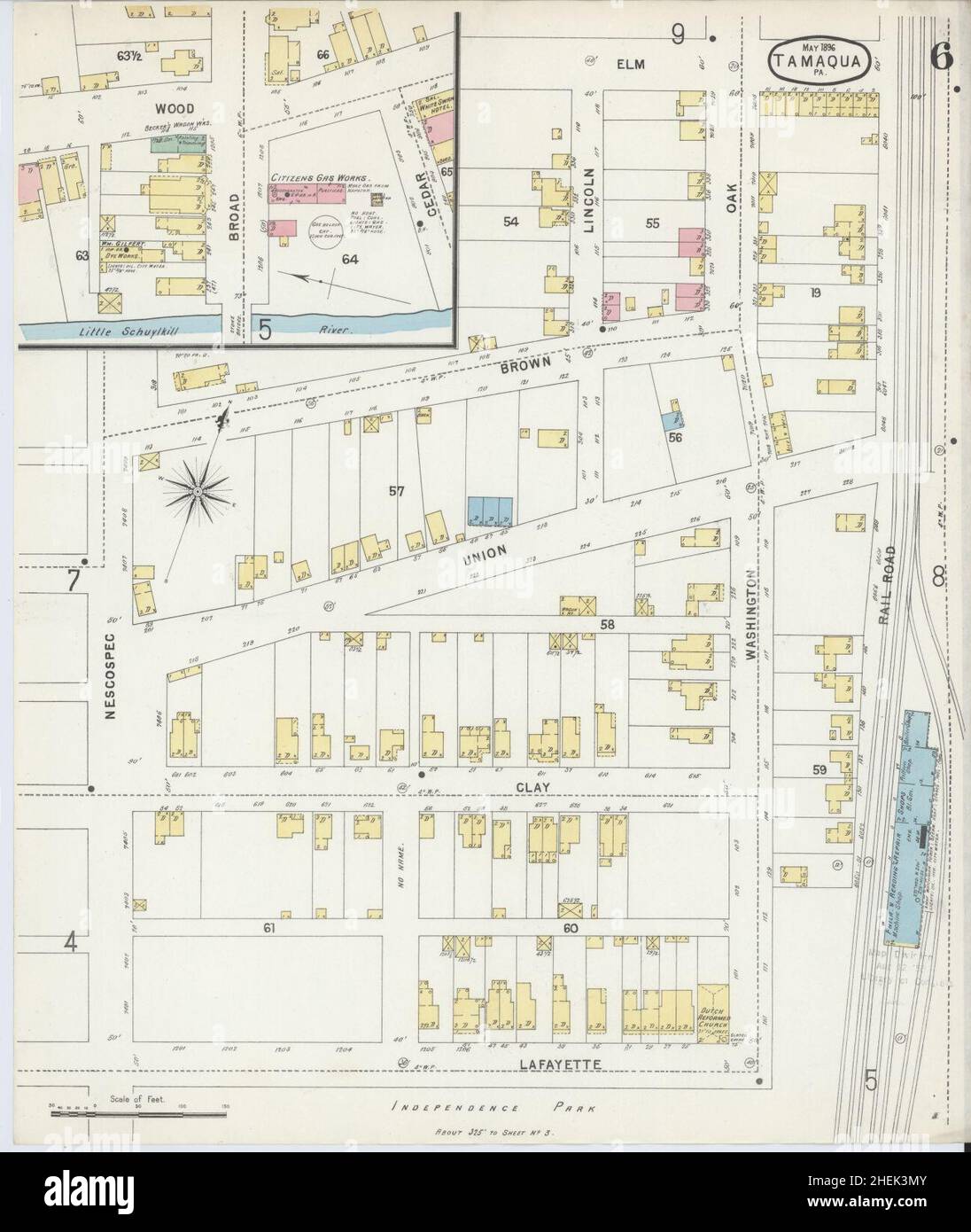 Sanborn Fire Insurance Map from Tamaqua, Schuylkill County