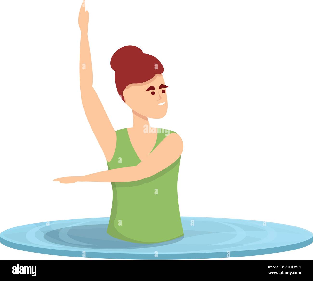 Synchronized swim icon cartoon vector. Sport swimming. Ballet swim ...