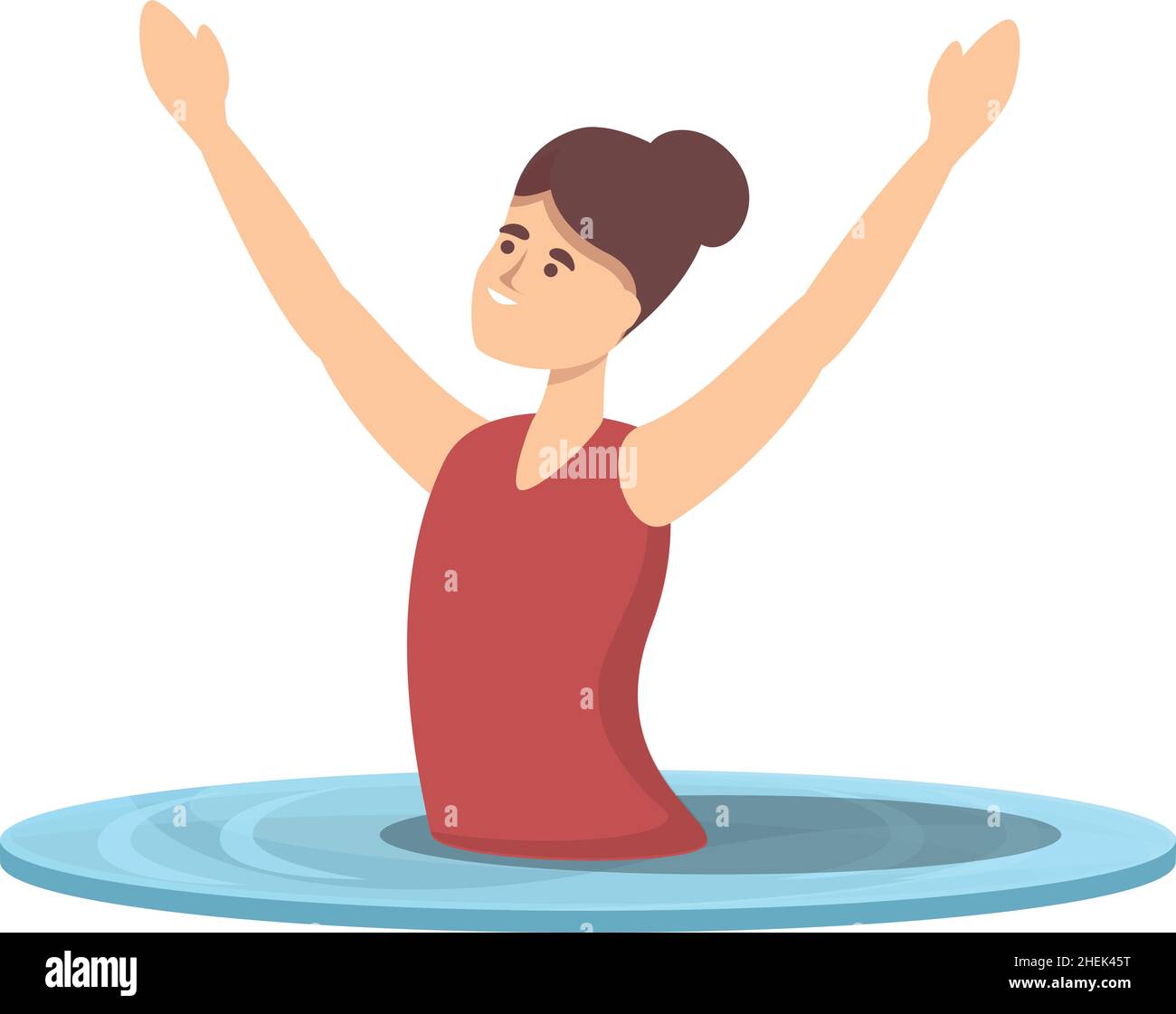 Synchro swimming Stock Vector Images - Alamy