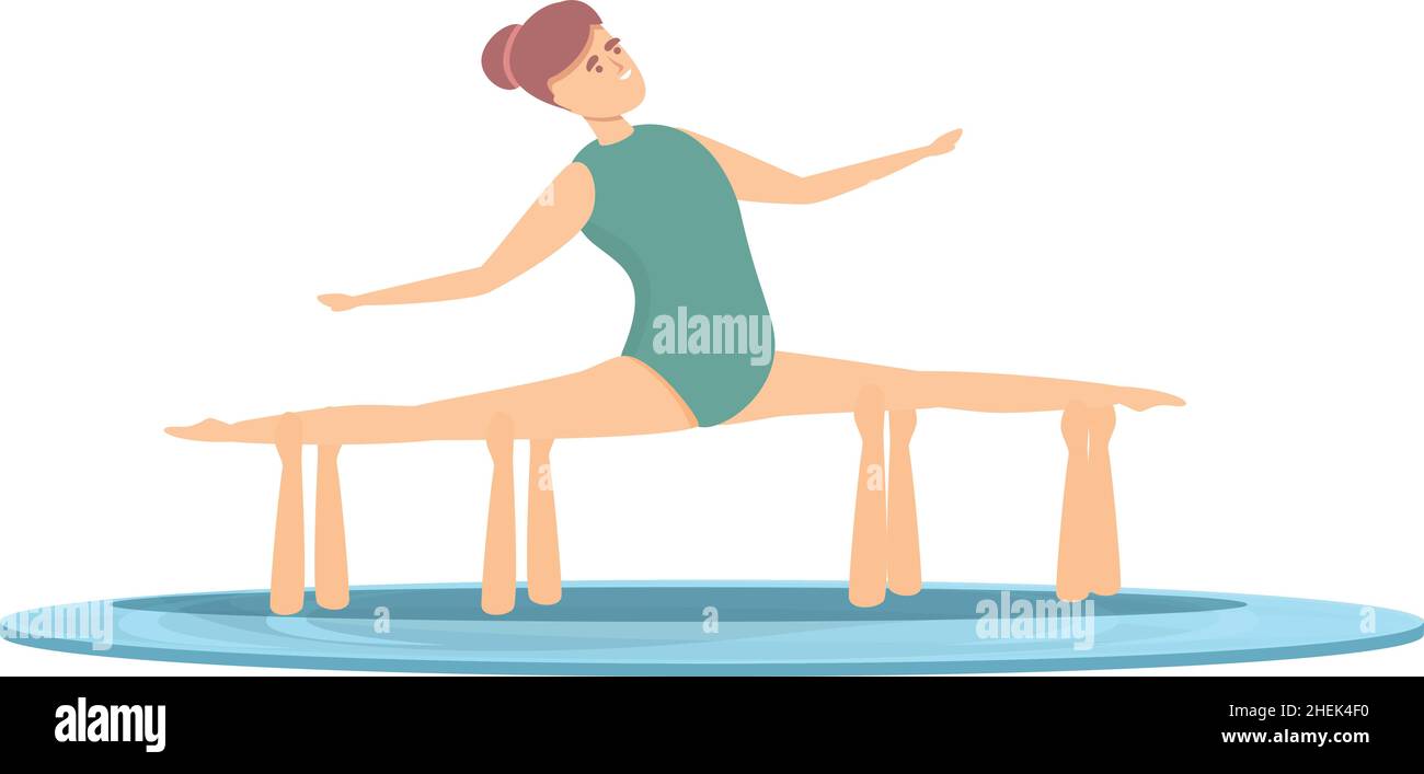 Synchronized swimming team icon cartoon vector. Synchro swim. Sport