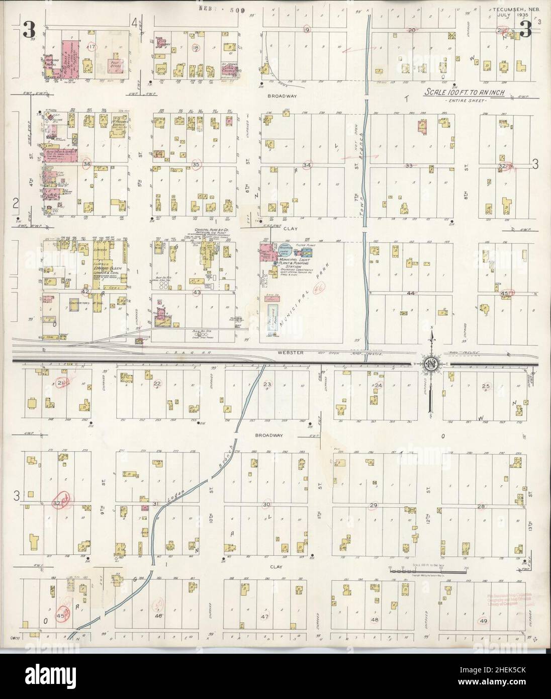 Map of tecumseh hires stock photography and images Alamy