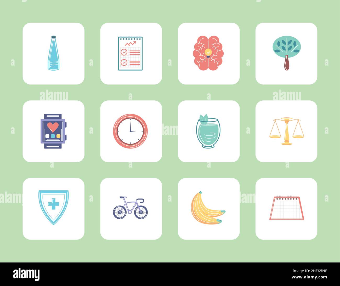healthy lifestyle icons Stock Vector Image & Art - Alamy