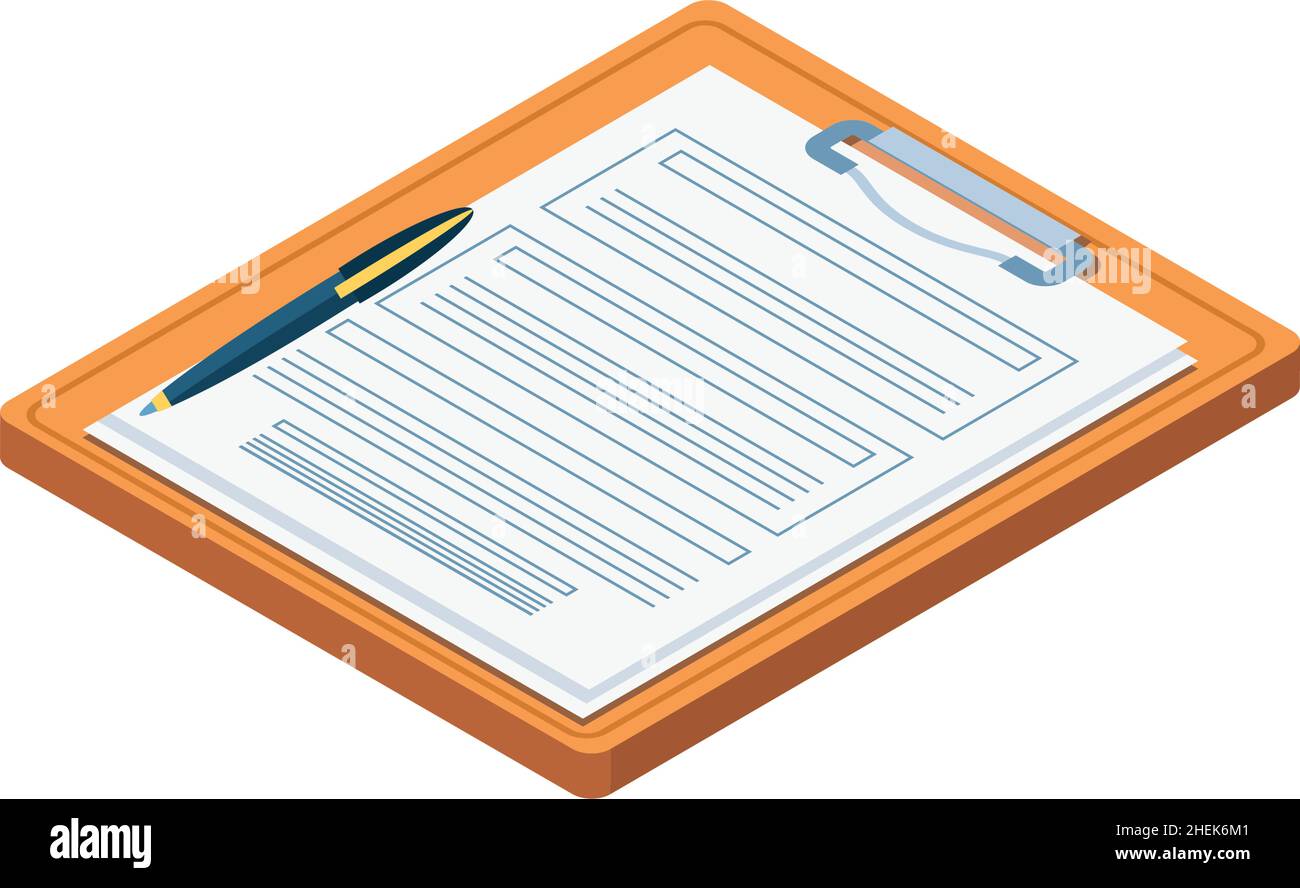 clipboard and pen Stock Vector Image & Art - Alamy