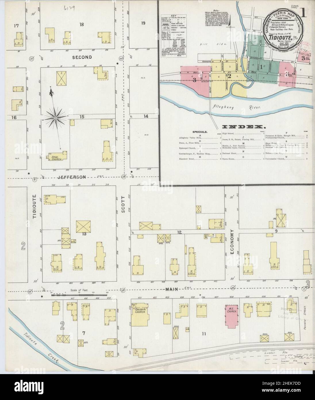 Sanborn Fire Insurance Map from Tidioute, Warren County, Pennsylvania