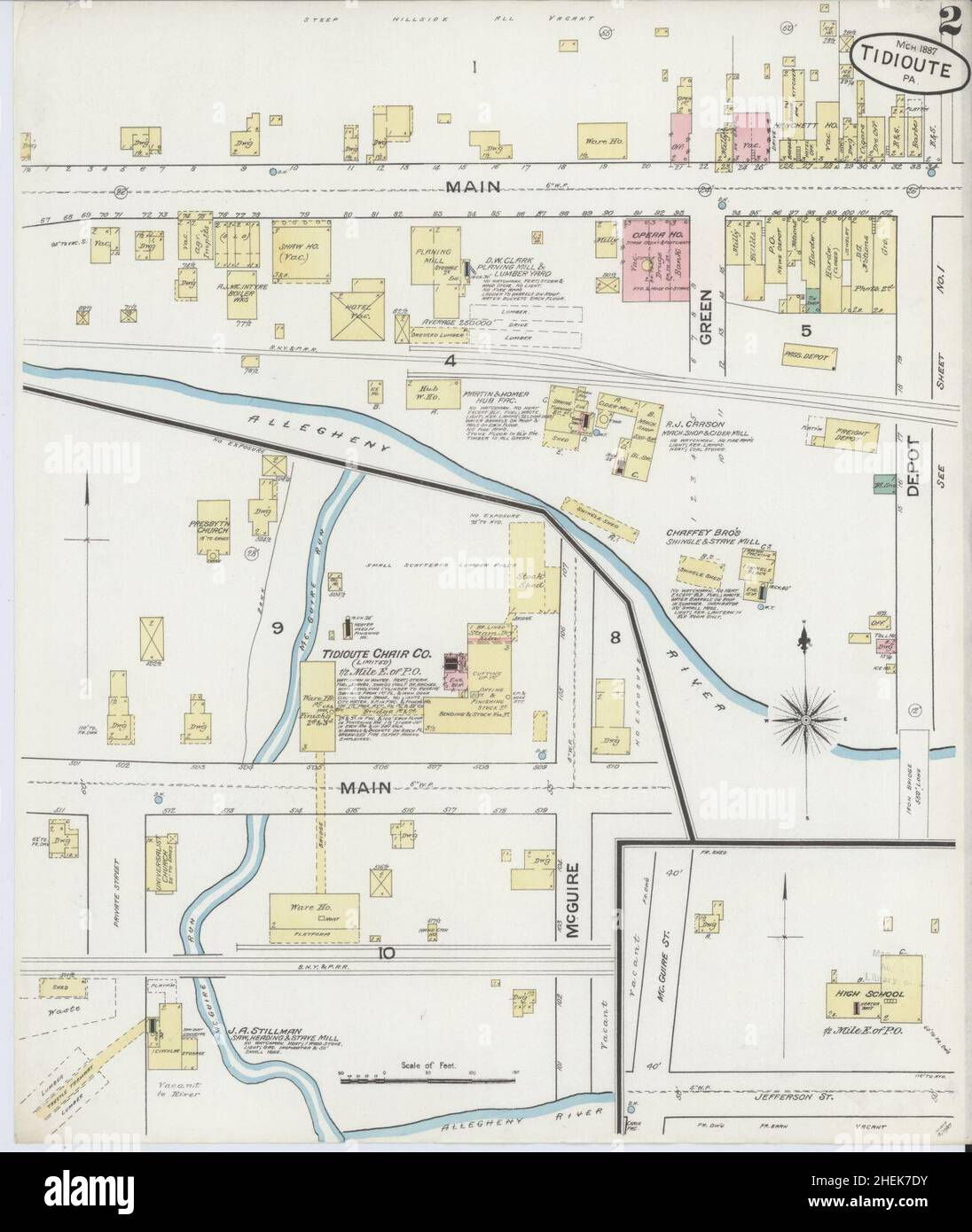 Sanborn Fire Insurance Map from Tidioute, Warren County, Pennsylvania