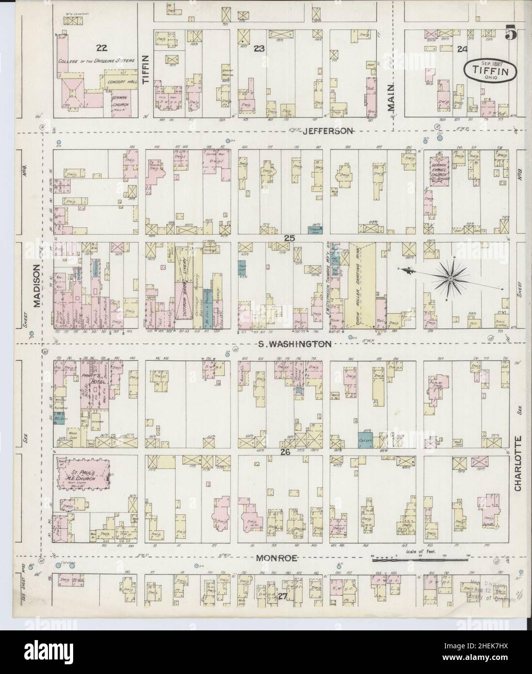 Tiffin Map Hi Res Stock Photography And Images Alamy Sanborn Fire Insurance Map From Tiffin Seneca County Ohio 2HEK7HX 