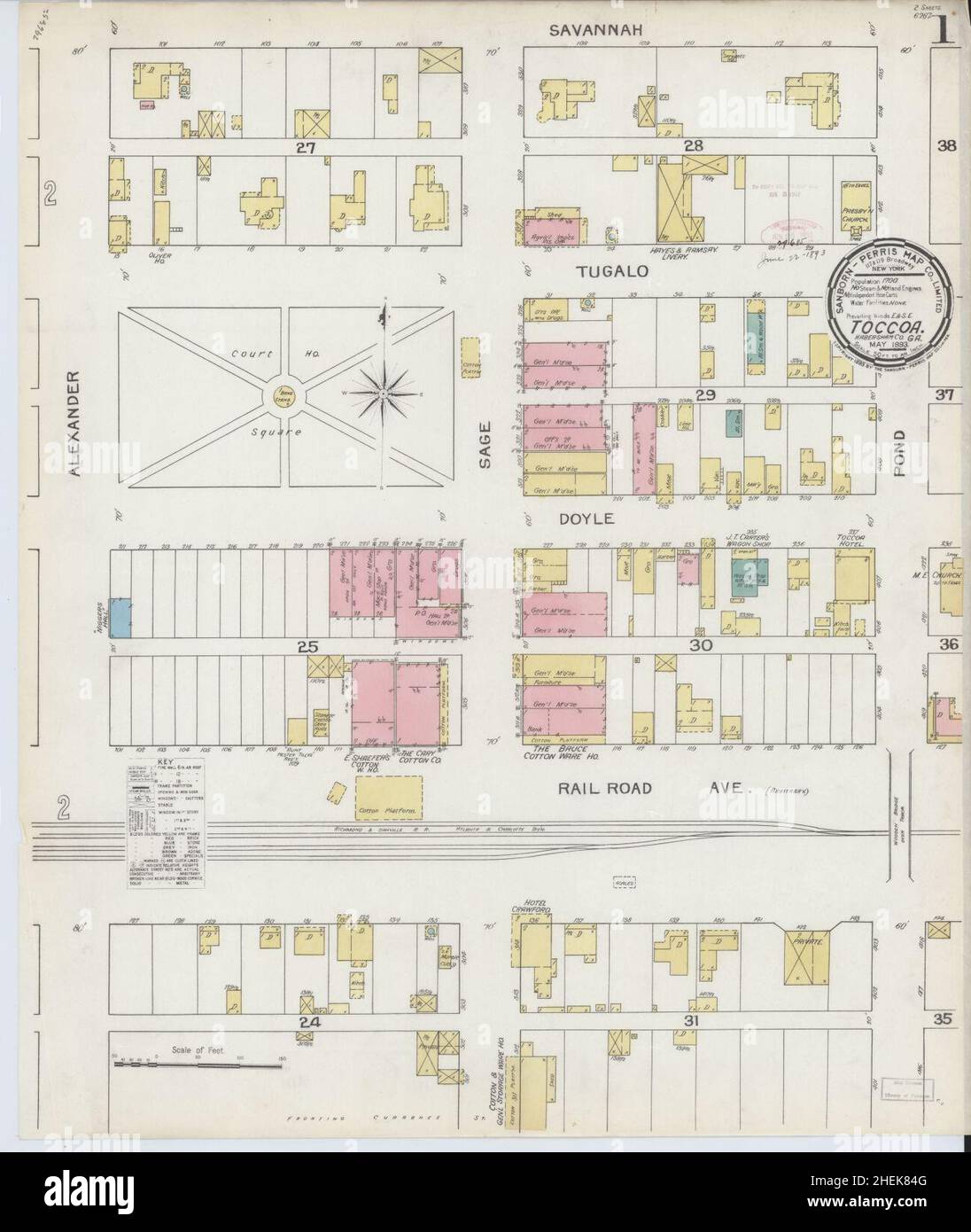 Map of toccoa hi-res stock photography and images - Alamy