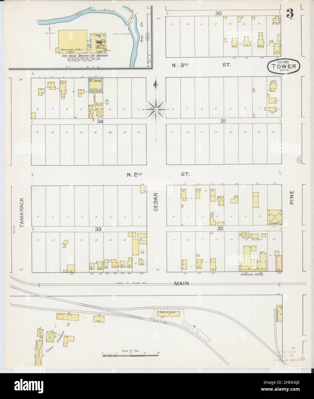 Tower minnesota map hires stock photography and images Alamy