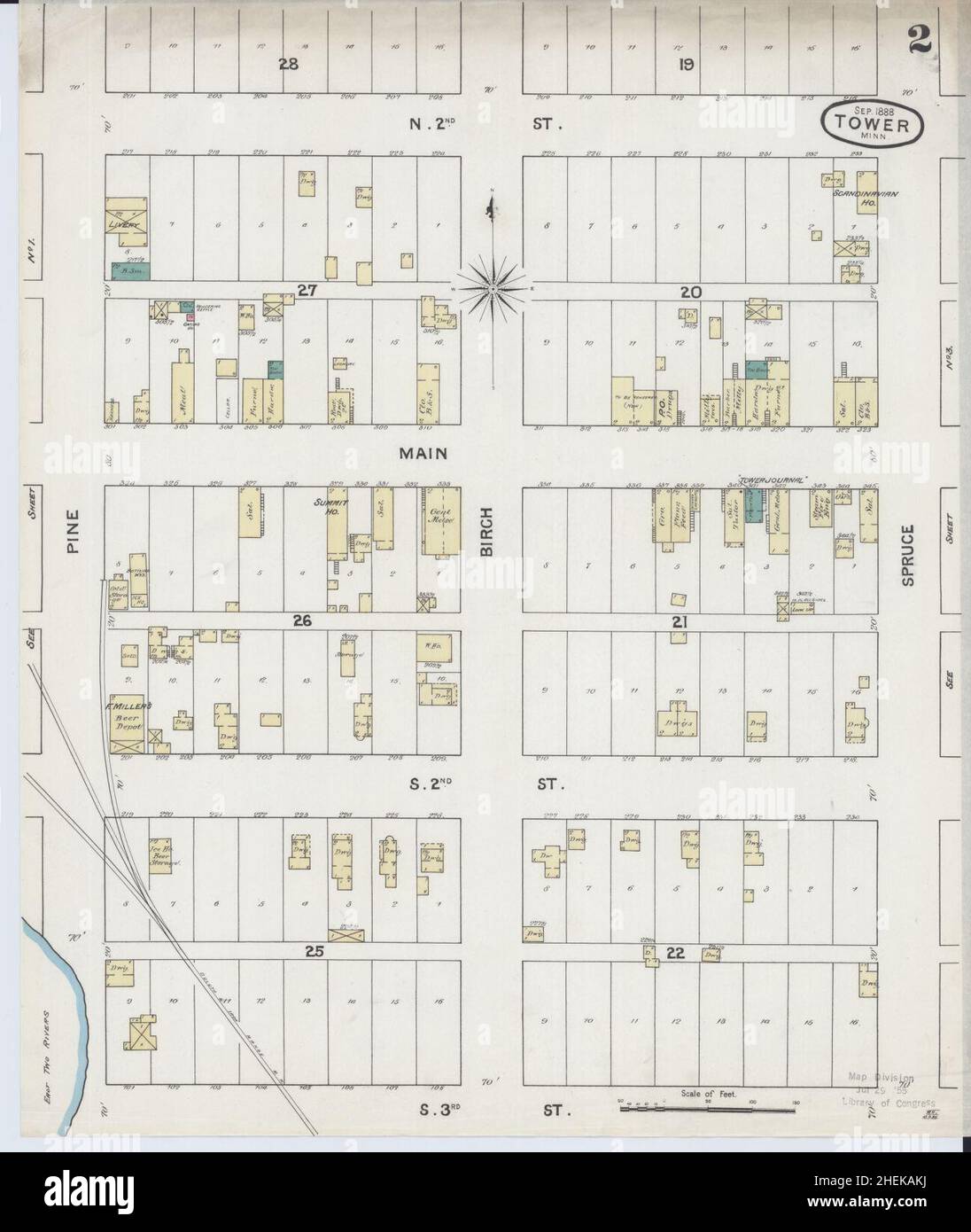 Sanborn Fire Insurance Map from Tower, Saint Louis County, Minnesota
