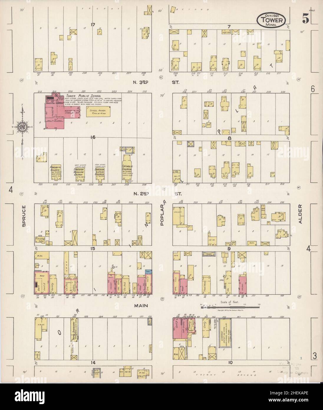 Sanborn Fire Insurance Map from Tower, Saint Louis County, Minnesota