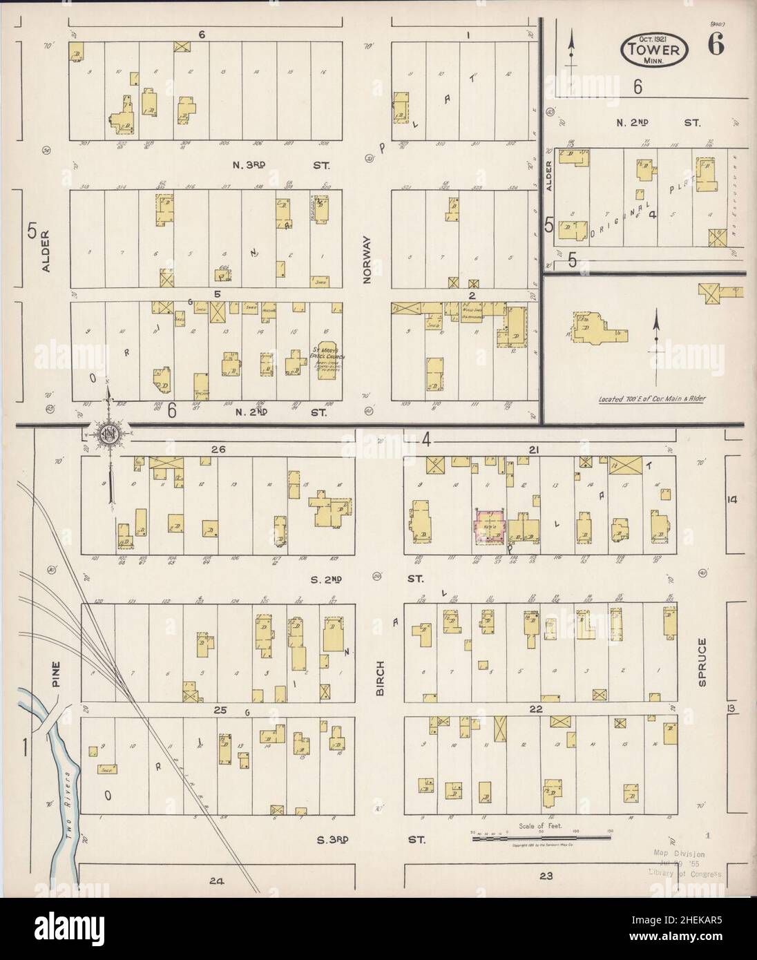 Sanborn Fire Insurance Map from Tower, Saint Louis County, Minnesota