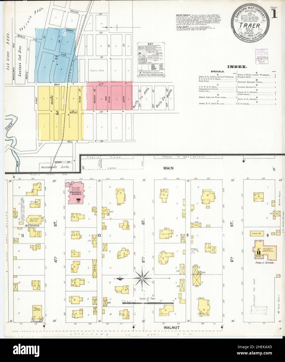 Traer iowa map hires stock photography and images Alamy