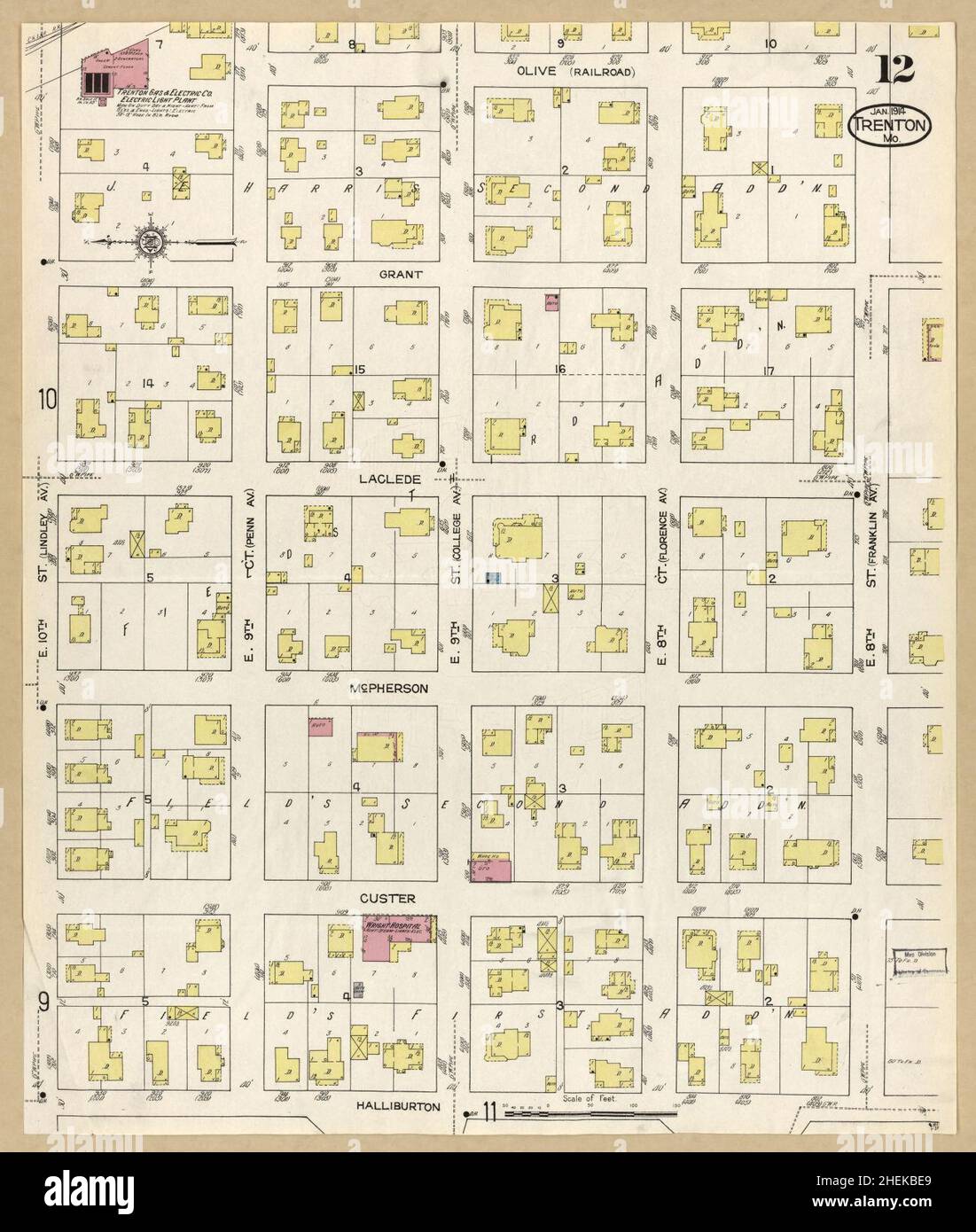 Trenton missouri map hires stock photography and images Alamy