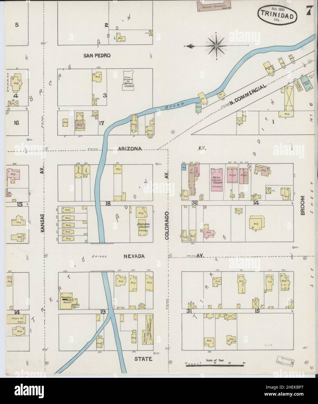 Sanborn Fire Insurance Map from Trinidad, Las Animas County, Colorado