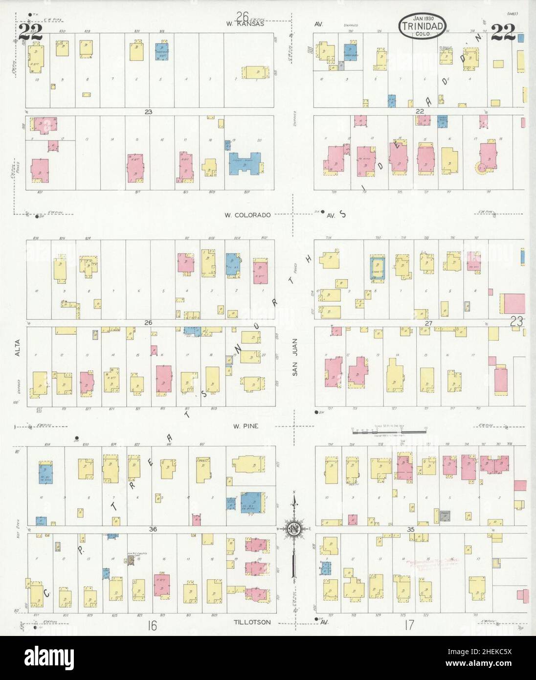 Sanborn Fire Insurance Map from Trinidad, Las Animas County, Colorado ...