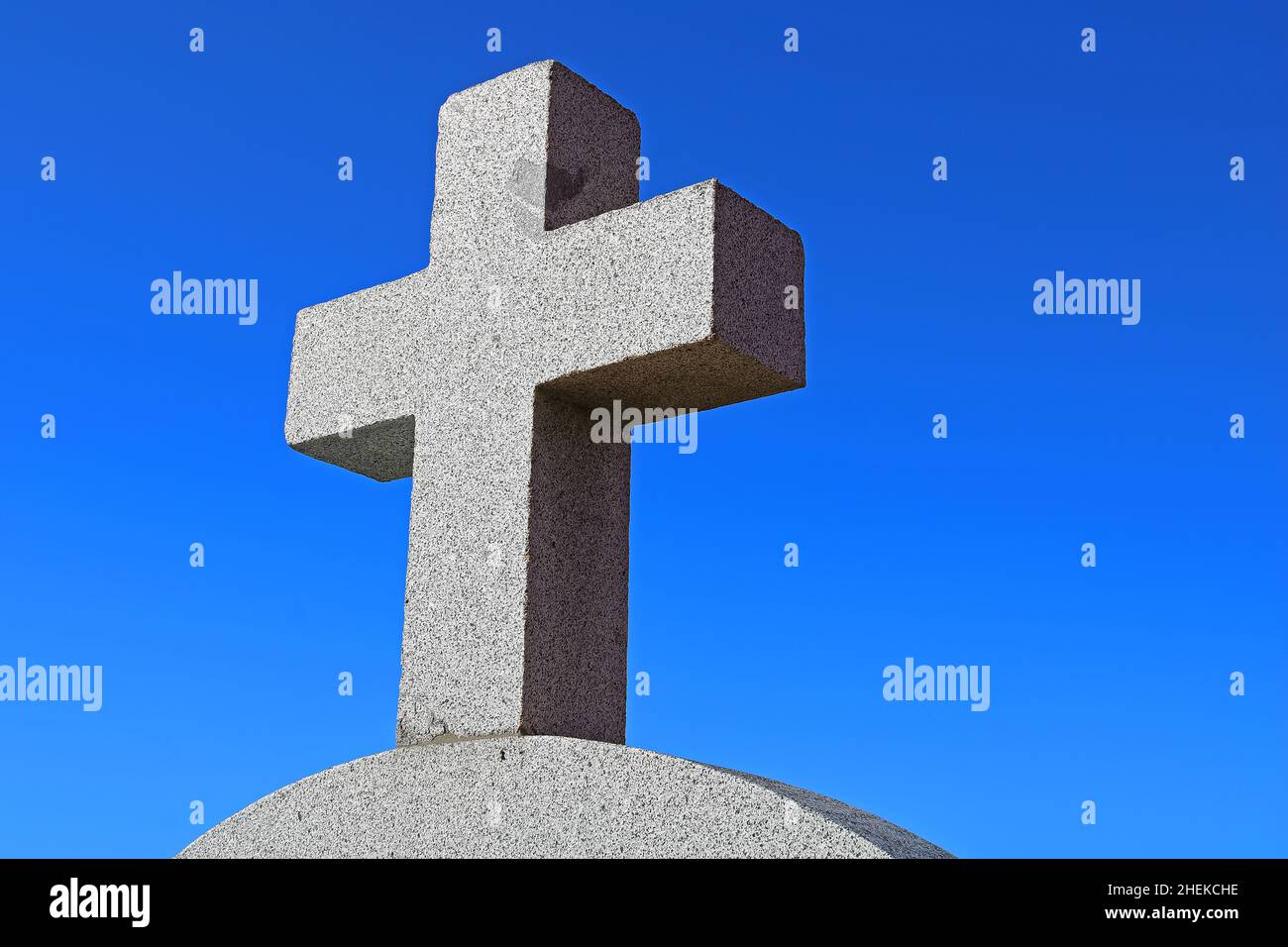 Concrete cross. Faith and religion concept Stock Photo Alamy